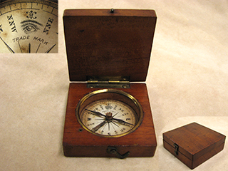 Mid 19th century pocket compass by James Parkes, Birmingham